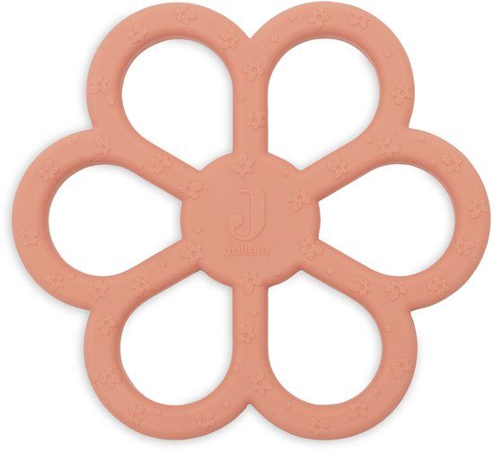 Jollein Bijtring Siliconen - Flower Coral - Rose
