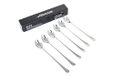 Arcos Madrid Serie 6 stuks verfrissende lepels in geschenkdoos, theelepels, monoblok van roestvrij staal, maat 220 mm, zilver