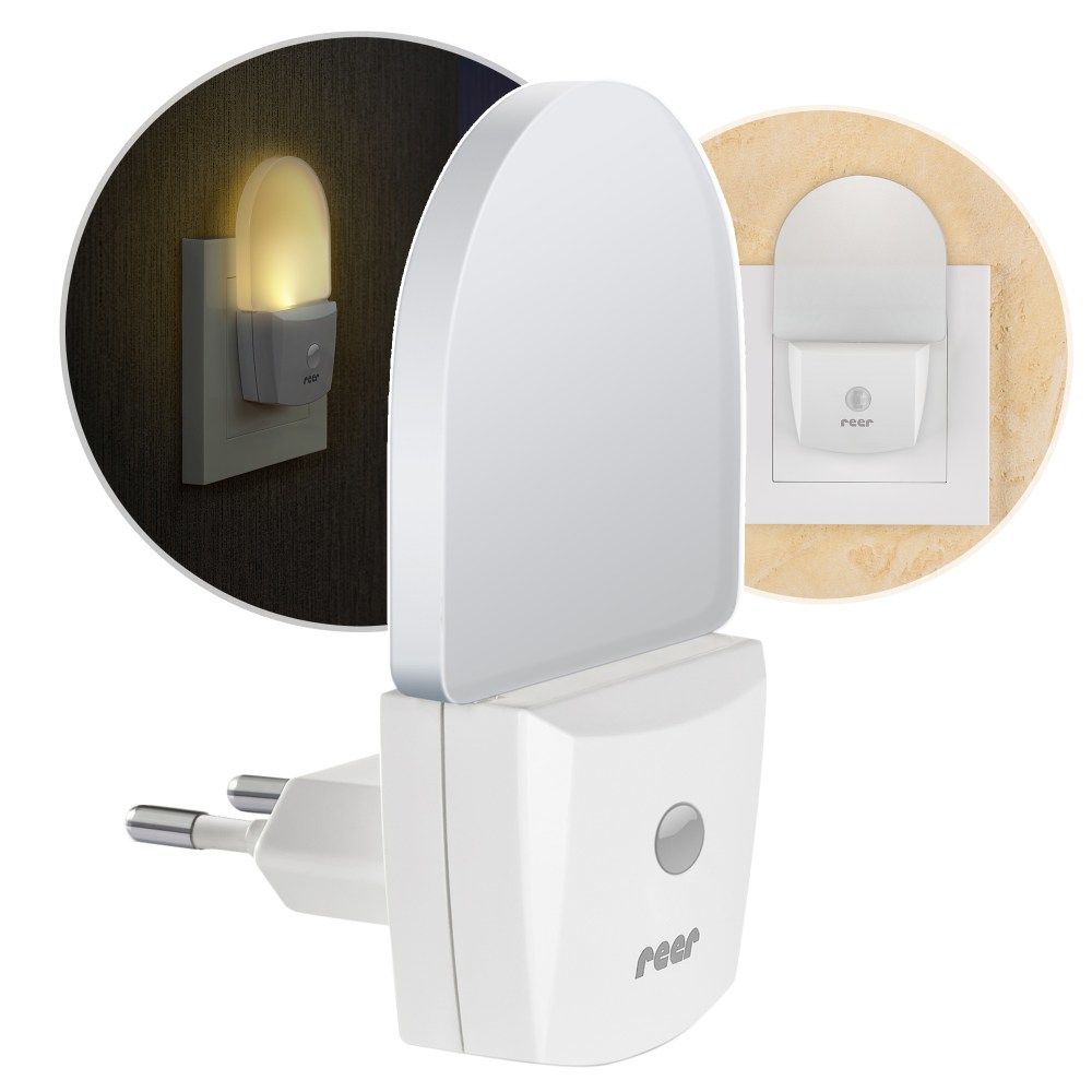 Reer Nightguide LED Nachtlampje - Stopcontact - Warm Wit - Met Sensor