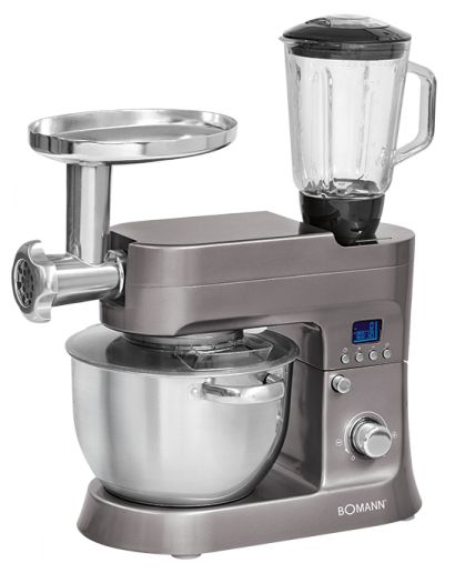 Bomann KM 1395 CB Keukenmachine - 1200W - 6.2L - RVS