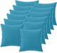 vidaXL - Kussensloop - 12 stuks - HEERLEN - Lichtblauw - 50 x 50 cm - Polyester