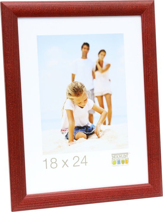 Deknudt fotokader rood hout - 5412065551154