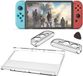 Okado Beschermhoes voor Nintendo Switch – Transparant, 3-delig