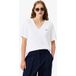 Lacoste T-shirt oversize pour femme blanc, uni
