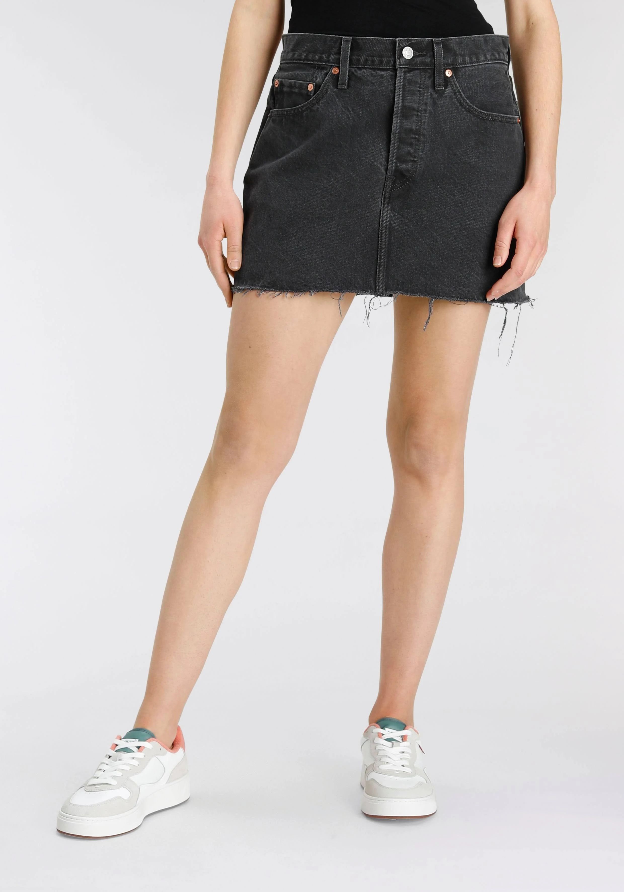 Levi's Icon Black Denim Skirt