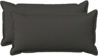 vidaXL Housse de coussin 2 pcs BOIS Gris foncé 40 x 80 cm Faux Lin