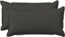 vidaXL Housse de coussin 2 pcs BOIS Gris foncé 40 x 80 cm Faux Lin