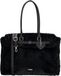 Charm London Stockholm Laptoptas - Faux Bont - 15.6 Inch Laptopvak - Werktas - Schoudertas - Bag Charm - Dames - Schooltas - A4 - Zwart
