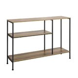 SoBuy FSB35-PF Console Tafel - Entree Tafel met 3 Opbergplanken - Sideboard, Bijzettafel - Industriële Stijl, 120x30x80 cm