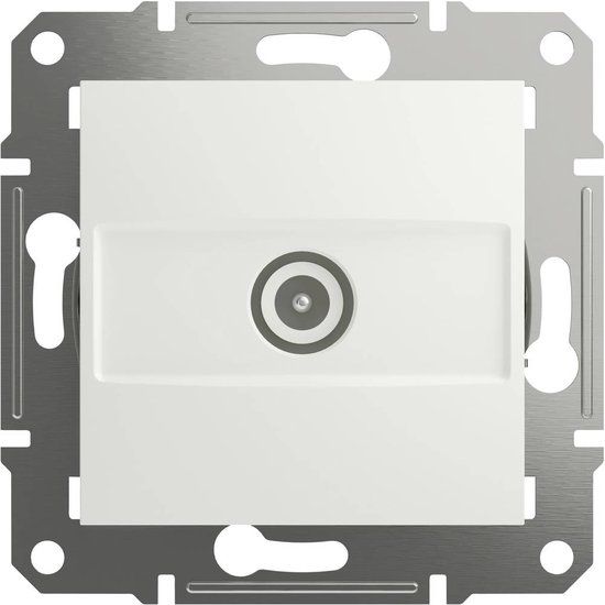 Schneider Electric Asfora TV-doorvoercontactdoos - Wit - EPH3270321D