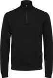 SELECTED HOMME SLHBERG HALF ZIP CARDIGAN NOOS Heren Trui - Zwart - Maat S