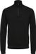SELECTED HOMME SLHBERG HALF ZIP CARDIGAN NOOS Heren Trui - Zwart - Maat S