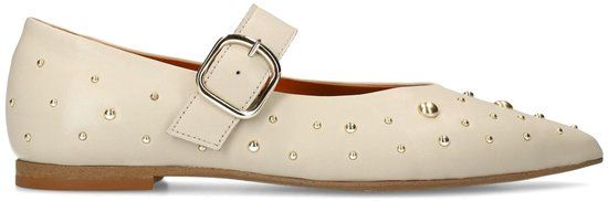 Manfield - Dames - Off white suède loafers - Maat 41