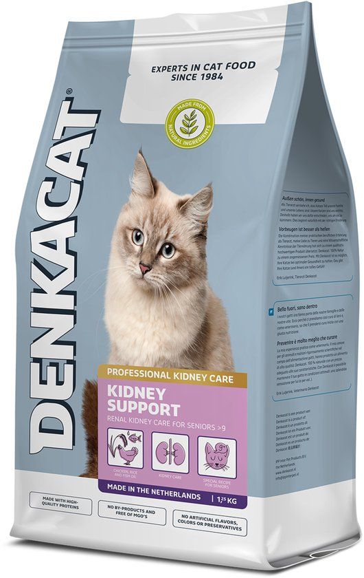 Denkacat Kidney Support - Kattenvoer - Kip Zalm Rijst 1.25 kg