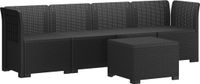 vidaXL 4-Zits Tuin Sofa Rieten Look PP Antraciet