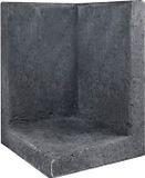 Merkloos Gardenlux L-element hoek zwart 40x40x60 cm