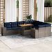 Maison Exclusive - Ensemble de jardin, composé de 10 pièces, avec coussins, gris, en polyrotin