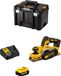 DeWALT DCP580P1T Hobel (1 x 5,0 Ah accu + oplader DCB115 + TSTAK VI opbergbox)
