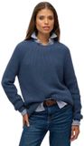 Superdry Relaxed Ribbed Gebreide Trui Dames Vintage Blue