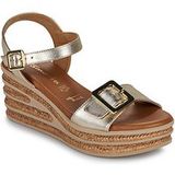 Tamaris - Dames - Plateau sandalen - Metallic - Maat 39