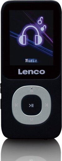 Lenco mp3/mp4-speler met 4gb micro sd kaart xemio-659gy zwart-grijs