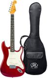 SX Elektrische gitaar - SST62-CAR - Retro Series 62 - ST-model - 3x Single Coil - Vintage Tremolo - Candy Apple Red - Inclusief gigbag