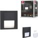 Paulmann LED-wandinbouwlamp Tsaro hoekig 80x80 mm 1W 80lm 230V 2700K Zwart mat