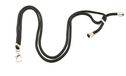 System-S Schouderband Schouders Hals Lus voor Smartphone Hoes van Nylon in Zwart