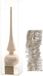 Decoris Kaemingk B.V. Kerstversiering glazen piek mat 26 cm en folieslingers pakket licht parel/champagne van 3x stuks