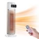 Wit – Elektrische keramische PTC-torenkachel, verwarming met 2000 W en afstandsbediening, elektrische verwarming met 3 standen, timer, automatische oscilatie, LED-display met touchscreen