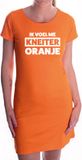 Bellatio Decorations Shoppartners Bv Ik voel me kneiter oranje fun tekst jurkje oranje dames - oranje kleding voor dames - Koningsdag / supporter L