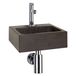 Differnz Fonteinset 27.5x9x27.5cm Natuursteen 1 kraangat compleet Wit
