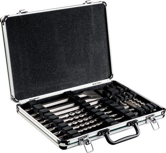 Metabo 628414000 17-Delige SDS-Plus boren en beitel set in aluminium koffer