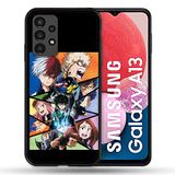 Cokitec Beschermhoes voor Samsung Galaxy A13 Manga My Hero Academia, zwart/meerkleurig