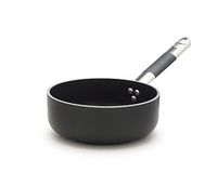 Pentole Agnelli Line ALLBLACK 5 mm platte braadpan met inductiebodem 10 mm, 1 greep Cool 24 cm zilver/zwart