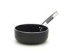 Pentole Agnelli Line ALLBLACK 5 mm platte braadpan met inductiebodem 10 mm, 1 greep Cool 24 cm zilver/zwart
