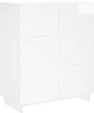 VidaXL Schoenenkast 73 x 38 x 87,5 cm bewerkt hout hoogglans wit