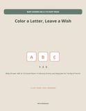 BABY SHOWER ABC & 123 GUEST BOOK: Color a Letter, Leave a Wish