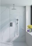 Fortifura Calvi Inbouw Regendoucheset - Thermostatisch - Plafondarm - 30cm - Hoofddouche - Ronde Handdouche - Geborsteld RVS