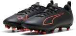 Puma Ultra 6 Play FG/AG Voetbalschoenen Junior Zwart/Rood Maat 35