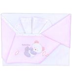 Andy & Helen 2/400D03 babybedlaken geborduurd, roze