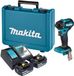 Makita DDF 083 RFE accuboormachine 18 V 40 Nm 1/4'' borstelloos + 2x accu 3,0 Ah + oplader + koffer