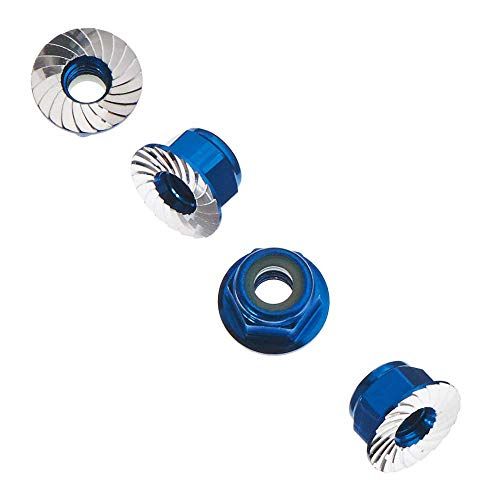 AXIAL M4 Serrated Nylon Lock Nut BLUE 4 Anti undo Yeti Wheel AXA1046 Wraith Nuts