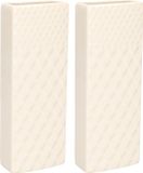 Gerimport Waterverdamper - 4x - ivoor wit - keramiek - 400 ml - radiatorbak luchtbevochtiger - 7 x 18,5 cm