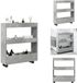 vidaXL - Opbergtrolley - smal - 3-laags - bewerkt - hout - betongrijs