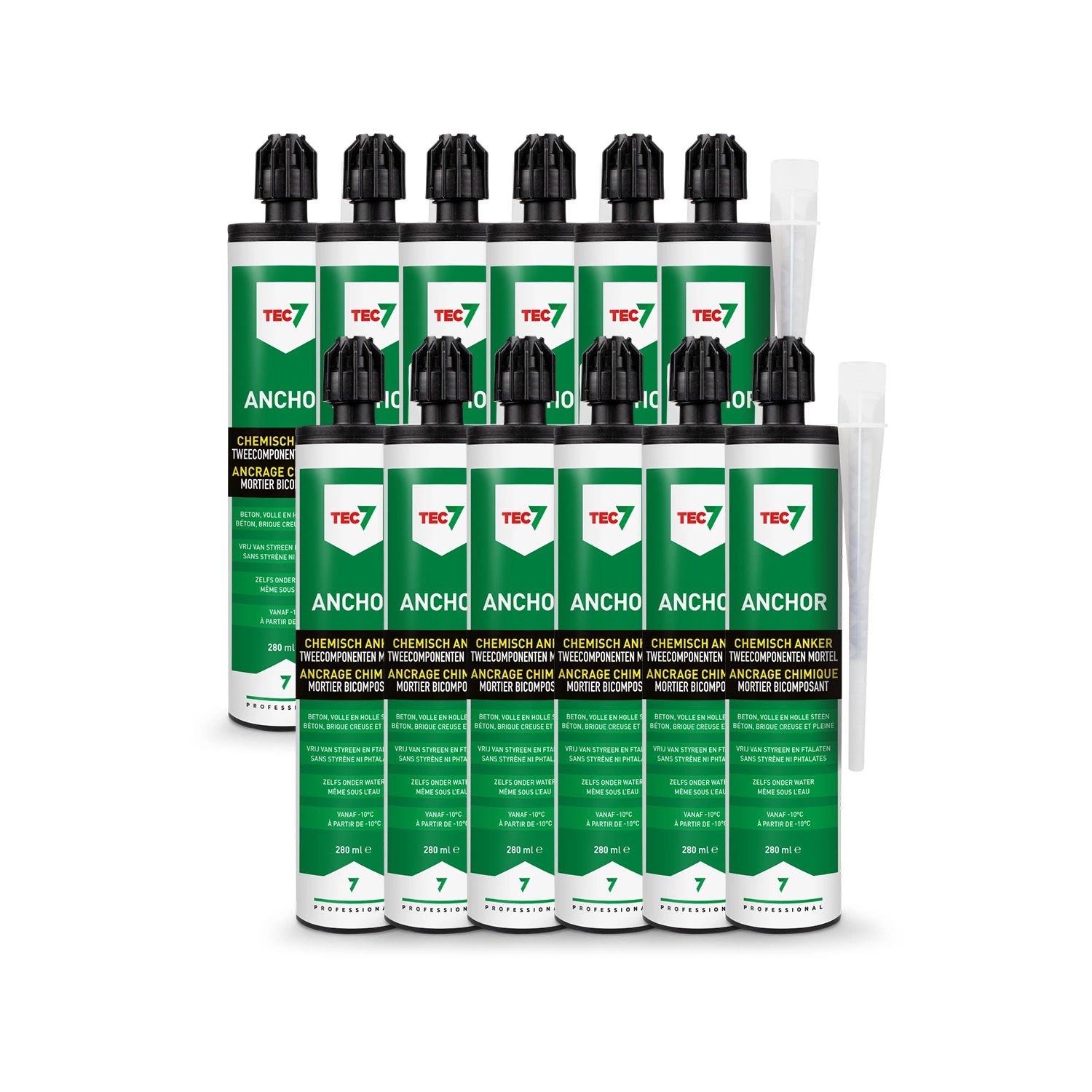 Tec7 Anchor Chemisch Anker - Patroon - 280ml - 12st