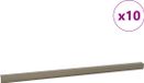 vidaXL Tapis d'escalier 10 pièces champagne 67 x 3,5 x 3 cm aluminium