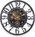 IvoQ Horloge mural industriel avec engrenages mobiles