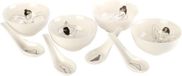 Pols Potten Undressed set de bols4 Blanc/Noir Polystyrène Rond 4 pièces