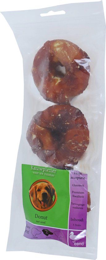 De Boon Snacks Donut Met Eend 7 Cm Zak A 3 Stuks